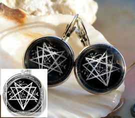 Earrings: Inverted Pentagram Baphomet - 3 options - Satanic Occult Black Metal