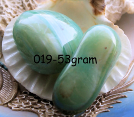 Green Agate - set large tumbled stones - approx 30-50 grammes per set