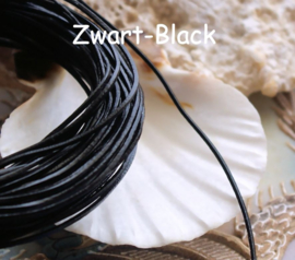Leather Cord: per 1 meter length - 1 mm across - Black or White or Brown or Natural Colour