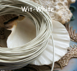 Leather Cord: per 1 meter length - 1 mm across - Black or White or Brown or Natural Colour