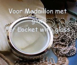 Memory Locket Inhoud (voor variant met glas) - 4-11 mm - o.a. Bloem Vlinder