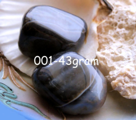 Botswana Agaat - set grote getrommelde stenen - ca 40-50 gram per set