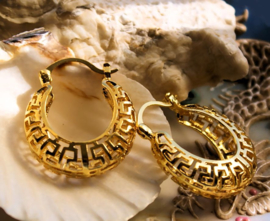 Pair of Earrings: Hoops - Gold-plated - 31 mm