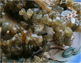 set/30 beads: Labradorite - Chips - approx 5-10 mm