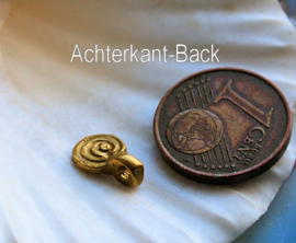 AFRICA: 1 Handmade Half Moon or Sun Spiral Pendant from Ethiopia - Brass