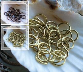 set/40 Jump Rings - 8 mm - Antique Copper or Gold/Brass tone
