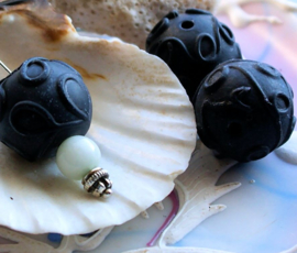 Matte Black Glass Series: Lampwork beads or Seedbeads - Various sizes
