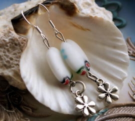 C&G Earrings: Murano Millefiori Flowers