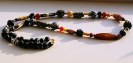 C&G Necklace: Antique African Tradebeads - Copper - Carnelian & more
