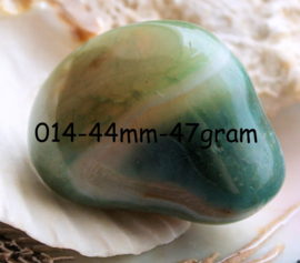 Groen Agaat - Grote getrommelde steen - ca 38-45 gram per steen