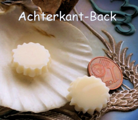 1 Cabochon van Kunststof: Dahlia - 18 mm - Off White