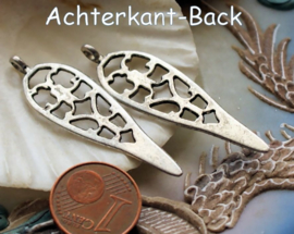1 Pendant: Tribal Style - 43 mm - Antique Silver Tone