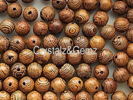 set/20 beads: Jichimu Wood - Round - 8,5 mm - Natural Pattern and Colour