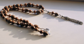 C&G Natural Necklace: Buri - Palmwood - Magnesite