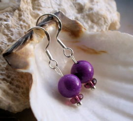 C&G Gemstone Earrings: Violet Jade