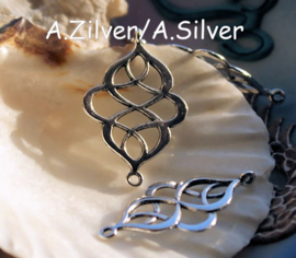 set/2 Connectors/Earring Chandeliers: Celtic Knot - 27 mm - Antique Silver or Brass/Bronze tone