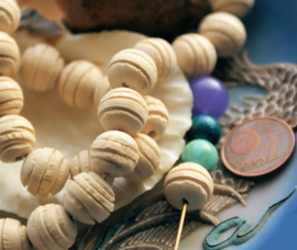 set/10 Beads: Natural Wood - 10 mm