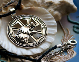 Kolovrat Hanger: Zon Talisman met Adelaar of Wolf - met Ketting