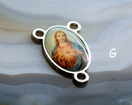 1 Pendant/Connector/2-1 Divider: Icon - Mary (Magdalene) Jesus Religious - 24 mm