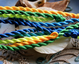 Set/5 Cord Bracelets - approx 20 cm - Mix 5 (also great for adding charms)