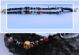 C&G Ritueel Collier: the Priest(ess) 2 - Antler Coyote Nails Skulls Gemstones