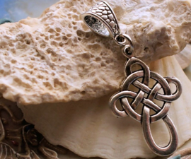 Pendant: Celtic Cross - Antique Silver Tone - 48 mm