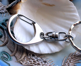 Keyring or Purse-Ring - 83x28 mm - Antique Silver Tone