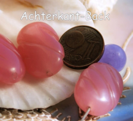1 large bead: JADE - Oval Carved - 23x15 mm - Pink or Petrol Blue