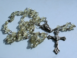 Vintage Rosary with transparant Faceted Beads