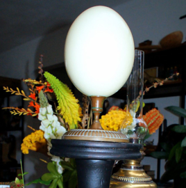 Ostrich Egg on Antique Brass Stand