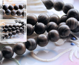 set/5 Kralen: echt Jaspis - Rond -  8 of 10 mm - Donker Grijs-Bruin