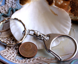 Keyring or Purse-Ring - 83x28 mm - Antique Silver Tone