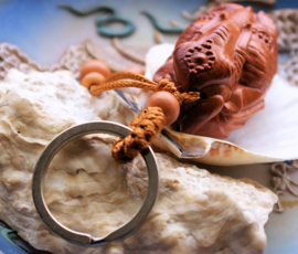 Rosewood Key Ring/Pendant: Elephant God Ganesha