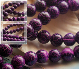 set/5 beads: Sediment Jasper - Round - 8 mm or 10 mm - Violet-Purple Dragon Scale