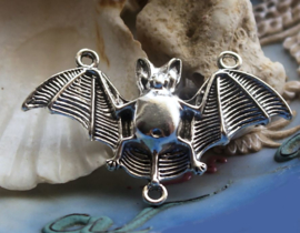 Large Pendant: Bat- Vampire - 47x31 mm - Antique Silver Tone or Antique Brass/Bronze tone