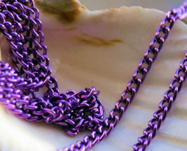Necklace or Bracelet BASE - 100 cm - 4x2,5 mm Chains - Violet Purple