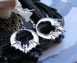 Pair of C&G Earrings - Bat - Silver or Black