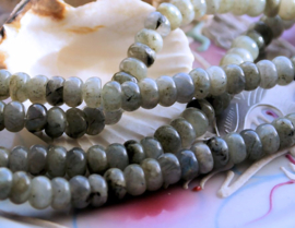 set/5 beautiful beads: Labradorite - Heishi Disc - 8x4,8 mm