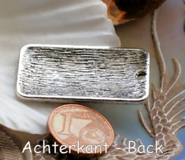 Mooie Hanger: Vlinders - 33 mm - Antiek Zilver Kleur