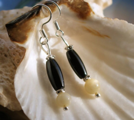 C&G Gemstone Earrings: Black Onyx & Catseye