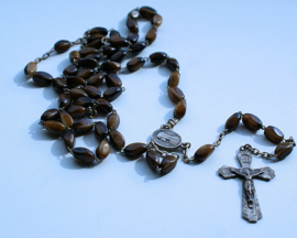 Antique French Rosary - Brown