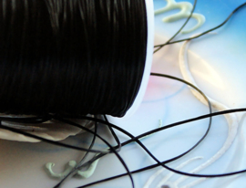 Elastic Beading Wire - Per 5 meter - 0,8 mm - Pink or Black