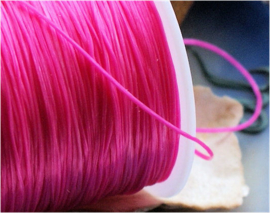 Elastisch Rijgdraad - Elastiek - Per 5 meter - 0,8 mm - Roze