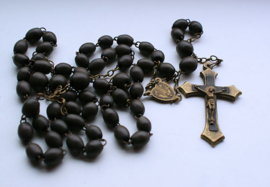 Antique Rosary - Darkbrown and Brass