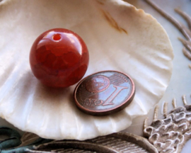 1 Beautiful Large Focal Bead: Carnelian Agate - 16 mm