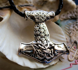 Viking Hanger: Mjölnir Krijgshamer van Thor aan ketting - 44 mm