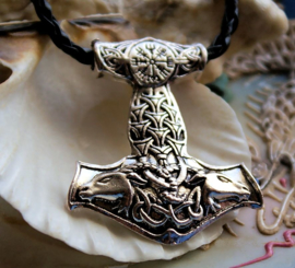 Viking Pendant: Mjölnir Warrior Hammer of Thor with necklace - 44 mm