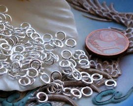 set/50 Jump Rings - 4 mm - 08 mm - Silver Tone