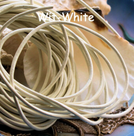 Leather Cord: per 1 meter length - 1,5 mm across - Black or Brown or White or Gray