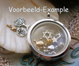 Content for Memory Locket (with glass) 4-11 mm - Flower, Roses, Butterfly